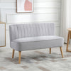 Modern Double Seat Sofa w/ Wood Frame Foam Padding High Back Comfortable