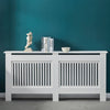 Radiator Cover Wall Cabinet MDF Wood Furniture Vertical Grill White Modern Shelf