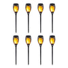 8PCS Solar Dancing Flame Lamp LED Torch Stake Flickering Outdoor Garden Light UK