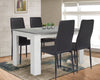 Wood Dining Table and Chairs 4 / 6 Set Pu Leather Seat Kitchen Room Furniture