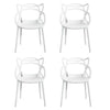 Set of 4 Masters Chairs Modern Style Office Home Dining Chairs Black/White/Gr