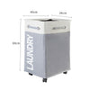 Folding Large Rolling Laundry Basket with Wheel Dirty Clothes Hamper Storage Bin