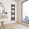 Bathroom Radiator Heated Flat Panel Straight White Black Anthracite Chrome