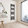 Bathroom Radiator Heated Flat Panel Straight White Black Anthracite Chrome