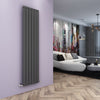 Anthracite Designer Radiator Vertical Horizontal Flat Panel Oval Column Rads