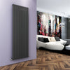 Anthracite Designer Radiator Vertical Horizontal Flat Panel Oval Column Rads