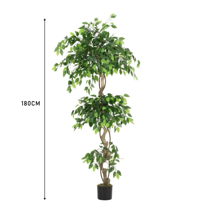Artificial Banana Plant Realistic Fake Tree Ficus Banyan Rose Flower House Décor
