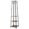Industrial Hall Tree Hat and Coat Stand Hallway Wooden Shoe Rack Bench & Hooks