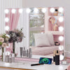 Hollywood Vanity Make Up Mirror with Lights 18-LED Tabletop Wall Metal 80x62cm