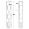 Rotatable Slim Corner Display Cabinet Shelf Cupboard Storage Bookcase Home Decor