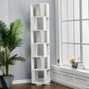 Slim Tower Bookcase Corner Wooden Bookshelf Tall Book CD Shelf Rotating Display