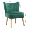 Accent Chair Living Room Armchair Velvet Fabric Tub Chair Side Chair Dining Room