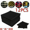 6/12/24PCS Sound Proofing Acoustic Wedge Foam Tiles Studio Home Wall Panels UK