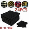 6/12/24PCS Sound Proofing Acoustic Wedge Foam Tiles Studio Home Wall Panels UK