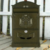 LARGE VINTAGE OUTDOOR LOCKABLE LETTER POST BOX MAILBOX WALL MOUNTED SECURE MAIL