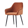 1/2 X Dining Chairs Velvet Set Padded Seat Metal Leg Kitchen Chair Home Office