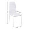 2/4PC Black/White Faux Leather Chairs/Glass Dining Table Kitchen Dining Room Set