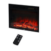Free Standing Electric Led Fireplace White Surround Fire Log Flame Heater Living