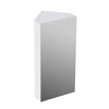 White Bathroom Mirror Cabinet Wall Mounted Storage LED Unit Corner Wooden Shelf