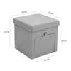 Linen Storage Stool Trunk Ottoman Pouffe Seat Footstool Chair Rect Box ChestGrey
