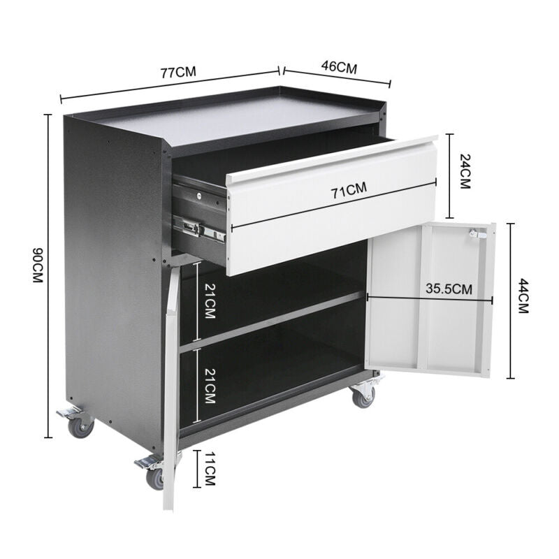 Metal Filing Cabinet Storage Organize Lockable HomeOffice Mobile 2-Door Cupboard