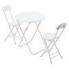 60/70/80cm Round Dining Table +2/4 Chairs Set Kitchen Folding Lounge Home Office