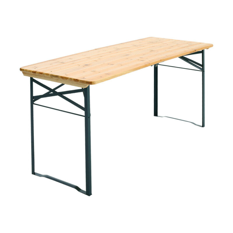Outdoor Beer Table & 2 Bench Bistro Set Wood Folding Table Chair Patio Garden UK