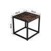 Industrial Side End Coffee Table Sofa Bedside Lamp Stand Rustic Wood Metal Table