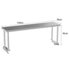 Stainless Steel Commercial Catering Table Work Bench Kitchen OverShelf ON Wheels