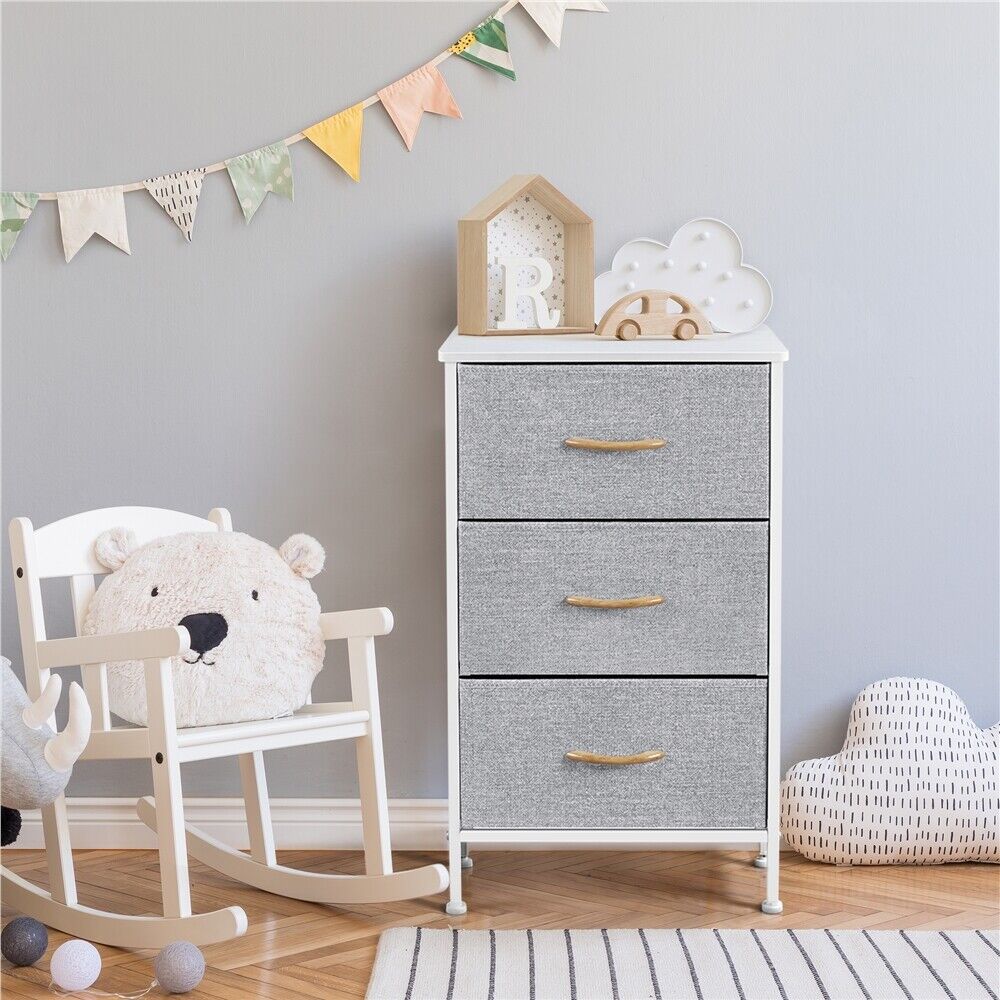 3 drawer deals fabric dresser