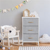 Chest of Drawers Fabric Vertical Dresser with 3 Drawers, Bedroom Storage Units