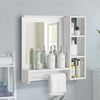 Mirrored Bathroom Cabinet LED White 1/2/3 Doors Mounted Cupboard Wall Mounted