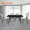 Dining Table Set Scratch-proof Slate Table and Set of 4 / 6 Chairs Kitchen Room