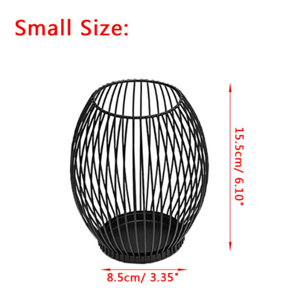Romantic Metal Cage Table Lamp 2pcs Battery Powered LED Night Lights Candlestick