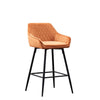 1/2/4X Bar Stools Breakfast Velvet Padded Bar Chairs Seat Kitchen Pub Stool UK