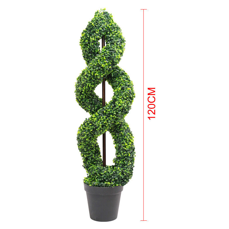 1/2Pcs Artificial Topiary Ball Green Plant Boxwood Potted Tree Indoor Outdoor UK