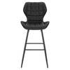 1/2x Bar Stool Kitchen High Chair w/ Backrest Footrest Padded Barstool Cafe Pub