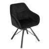 1/2/4/6x Velvet Padded Dining Chair w/ Backrest Swivel Kitchen Lounge Armchair