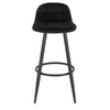1/2/4/6x Velvet Padded Bar Stool Kitchen Pub Breakfast High Chair with Backrest