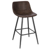 1/2/4x PU Leather Bar Stool High Counter Breakfast Chair with Backrest Barstool