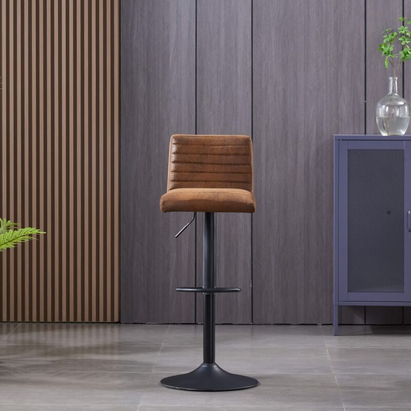 1/2/4x Bar Stools Gas Lift Swivel Velvet Padded Stool Breakfast Club Cafe Chairs