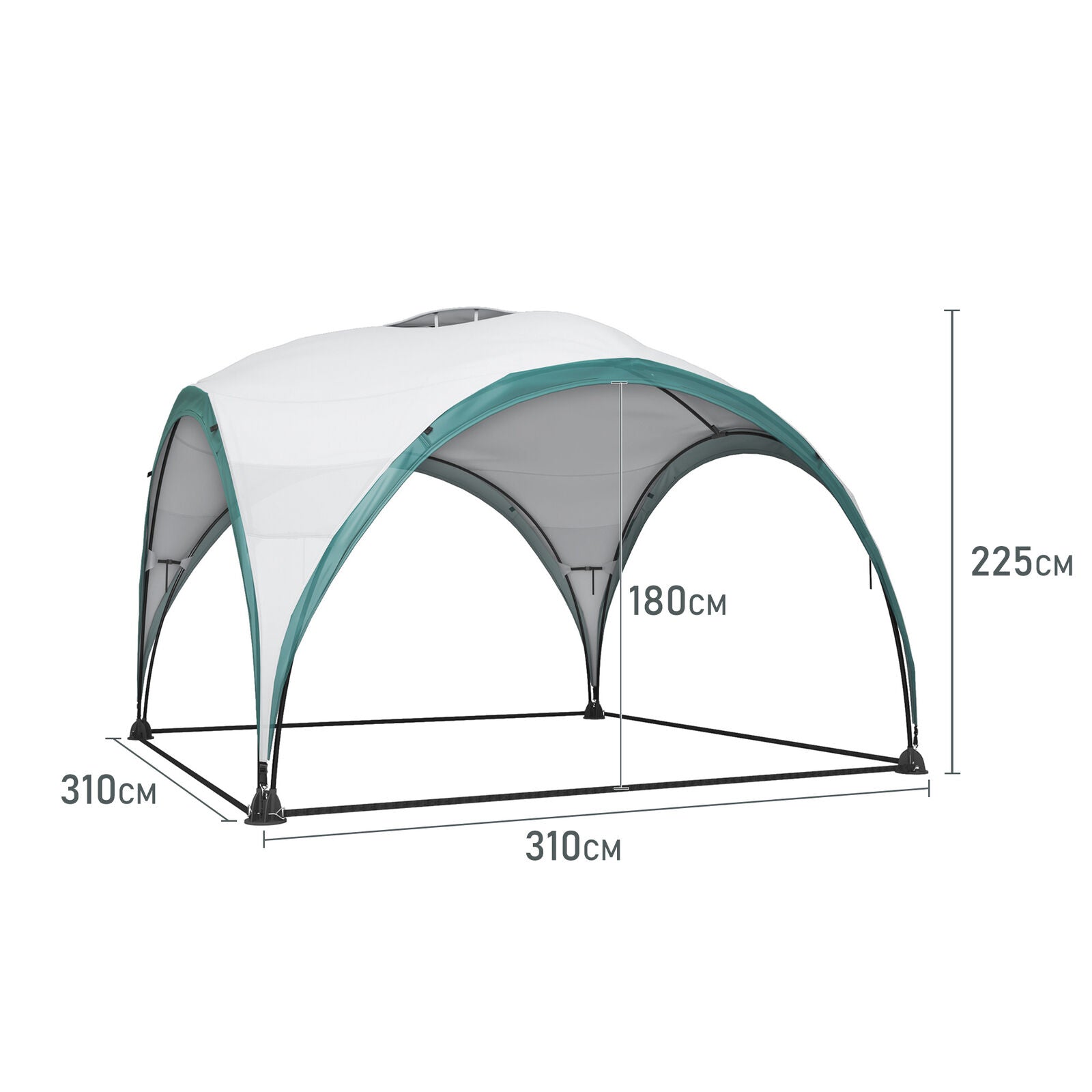 Large 3.1 x 3.1M Outdoor GazeboDome Shelter Party Tent for Garden Camping Party