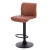 1/2/4/6x Bar Stool Faux Leather Breakfast Home Stool Swivel Gas Lift Bar Chair