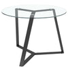 Round Tempered Glass Table Dining Set Metal Legs Velvet Folding Accent Chairs UK
