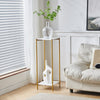 90cm Plant Stand 2/3-Tier Flower Holder Tall Side End Table with Golden Frame
