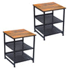 52cm Side Table Nightstand Industrial End Table for Bedroom/Living Room/Office
