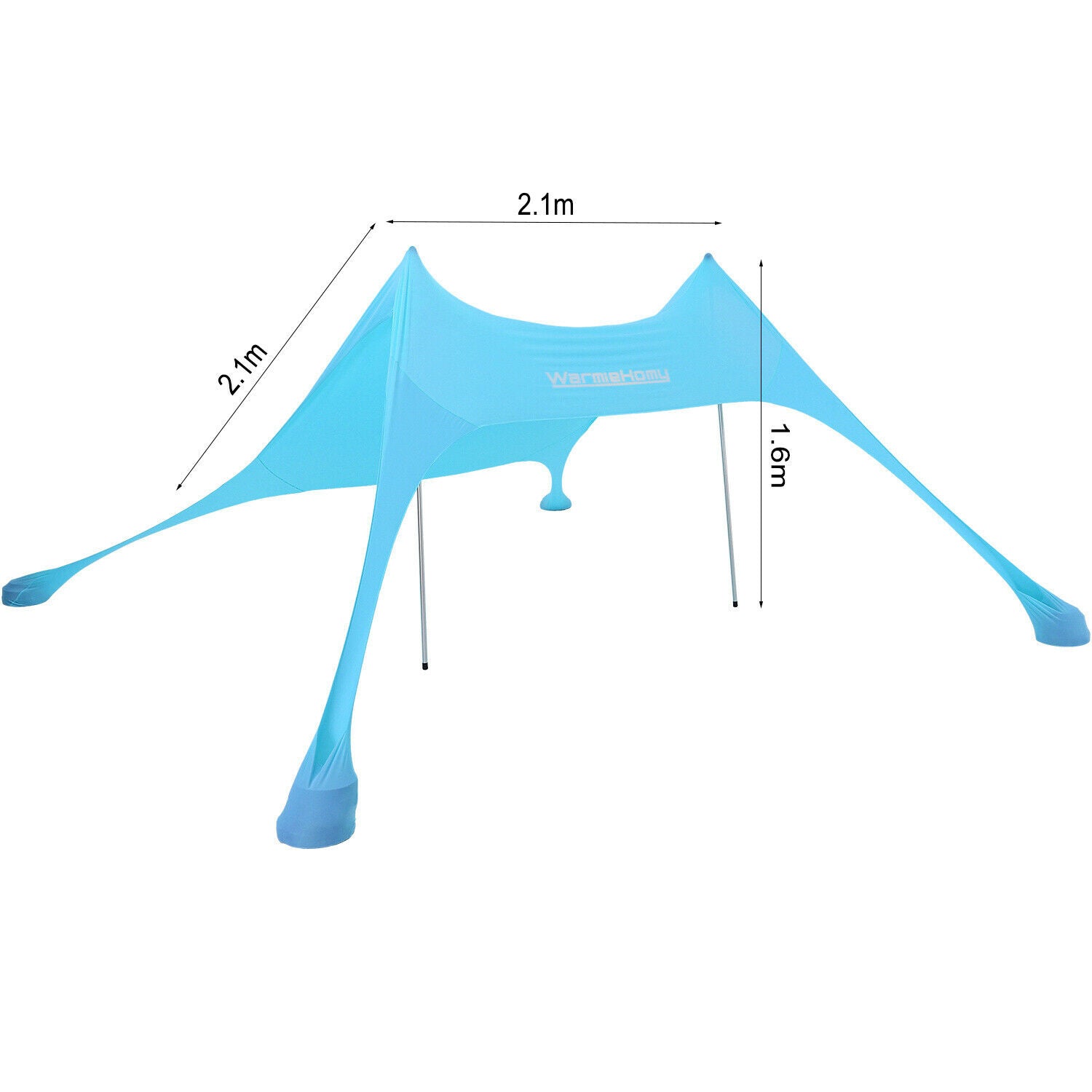 3-4Person Family Tent Beach Fishing Camping Garden Tent Shelter UV Protection UK