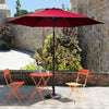 2.5M/2.7M/3M Garden Parasol Umbrella Round Sun Shade Outdoor Patio Crank Tilt