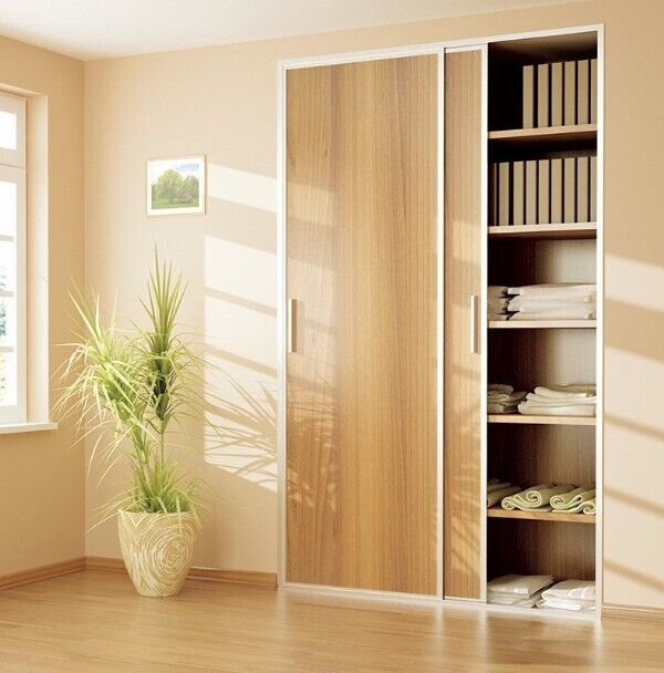 Sliding Wardrobe Door Gear Track Kit DIY Bottom Roller Doors 70kg