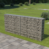 Garden Gabion Retaining Wall wire Cage fench Basket Galvanised Stone Patio New